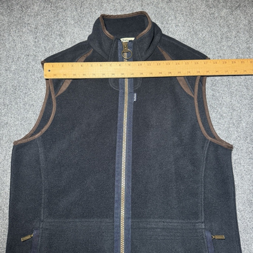 Barbour Fleece Vest Men's L Langdale Gilet Black Full Zip Outdoor Trim - Picture 9 of 13